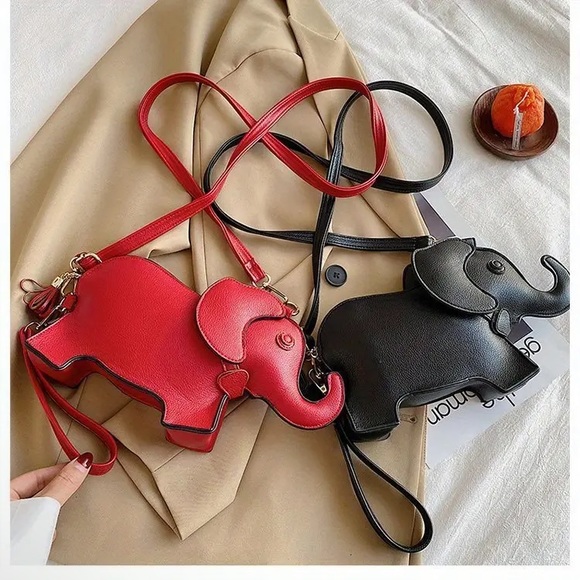 Red Elephant Crossbody Bag - Picture 4 of 6